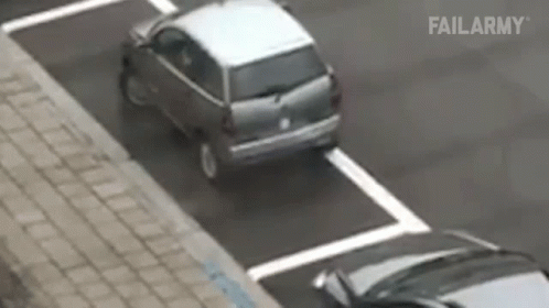 Tiny Car Parallel Parking Fail GIF