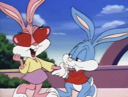 Tiny Toons Happy 25th Anniversary Love Hearts GIF