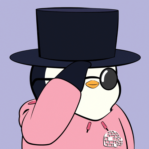 Tip Hat Glasses Pudgy Penguins GIF