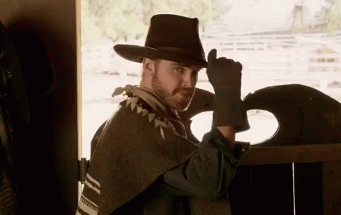 Tip Of The Hat Leaving Cowboy GIF