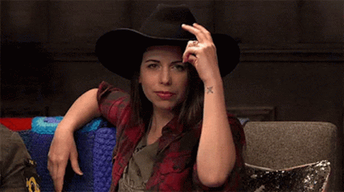 Tip Of The Hat Cowboy Laura Bailey Wink GIF