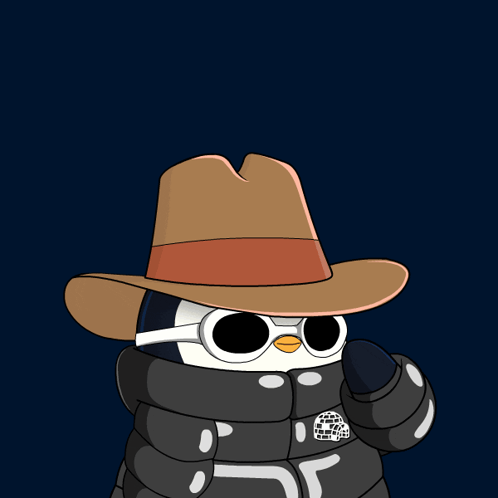 Tip Of The Hat Cool Penguin GIF