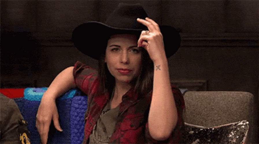 Tip Of The Hat Cowboy Laura Bailey Wink GIF