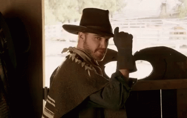 Tip Of The Hat Leaving Cowboy GIF