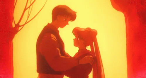 Tip Toe Sailor Moon And Tuxedo Mask Kiss GIF