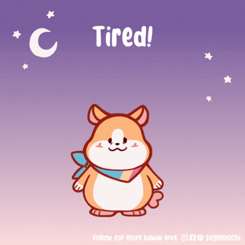 Tired Cartoon Dog GIF