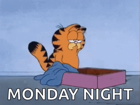 Tired Garfield On A Monday Night GIF