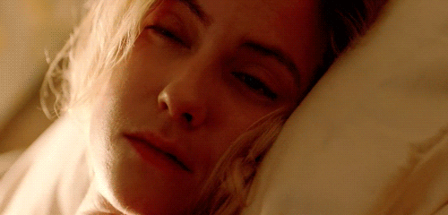 Tired Girl Waking Up On Alarm GIF