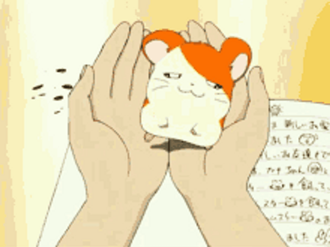 Tired Hamtaro Nap Owner Hands Lay Down GIF