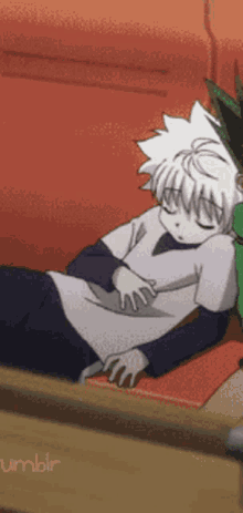 Tired Killua Zoldyck Sleeping On The Couch GIF