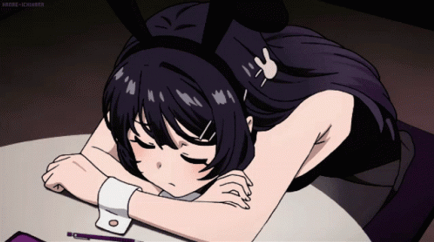 Tired Mai Sakurajima GIF