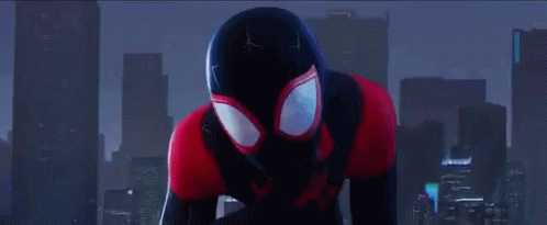 Tired Miles Morales Spiderman Catching Breath GIF