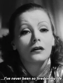 Tired Monday For Greta Garbo GIF