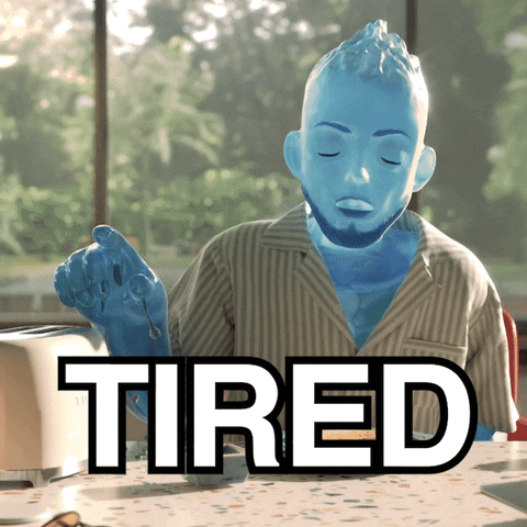 Tired Monday For Water Sticker GIF