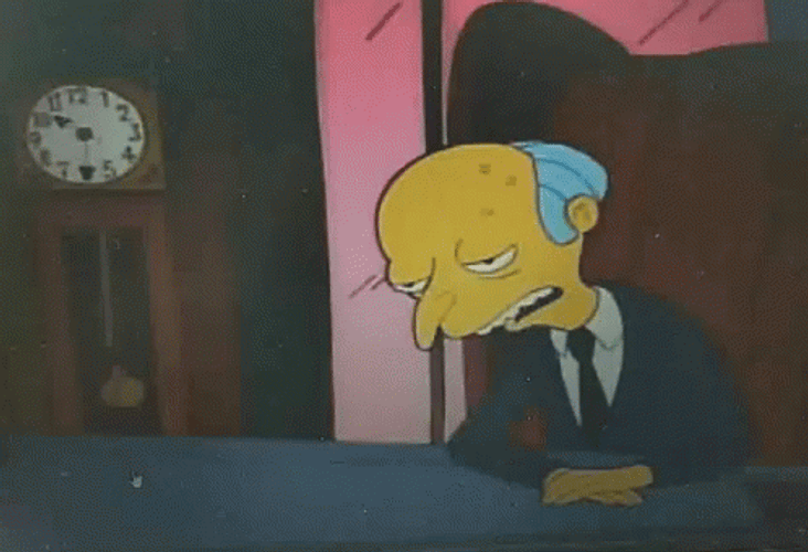 Tired Mr Burns Passing Out GIF
