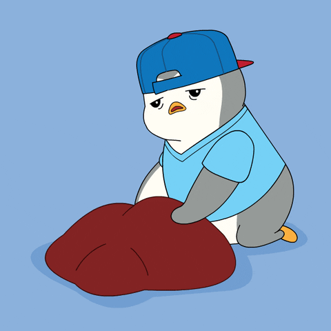 Tired Pudgy Penguin Night Night GIF