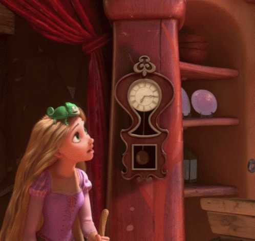Tired Rapunzel Leaning On Wall GIF