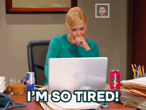 Tired Teacher Drinking Coffee GIF