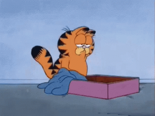 Tired Tuesday Garfield Fell GIF