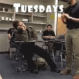 Tired Tuesday Sleeping In Class GIF