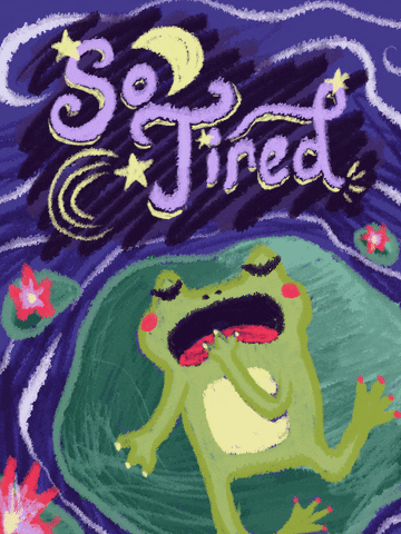 Tired Tuesday Snoring Frog GIF
