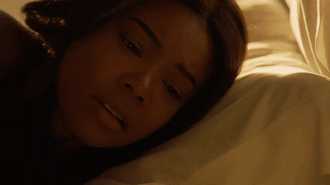 Tired Woman Waking Up GIF