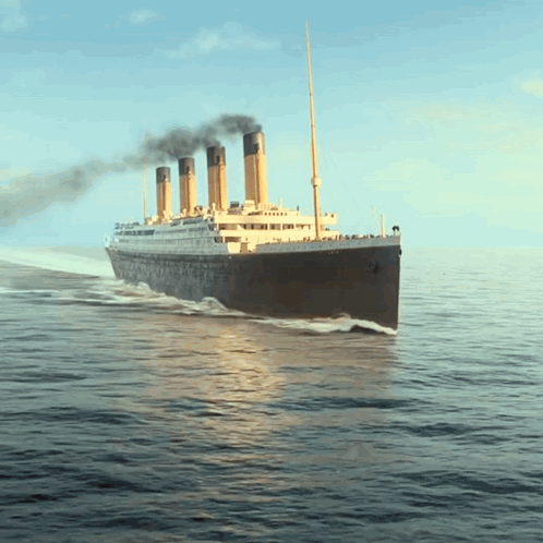 Titanic Floating On Water GIF