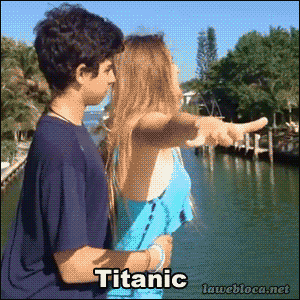 Titanic Recreating Romance Fail GIF