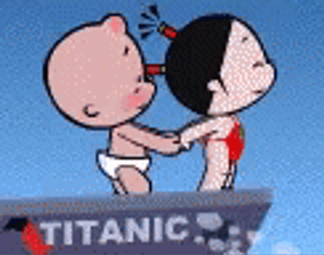 Titanic Romance Funny Cartoon GIF