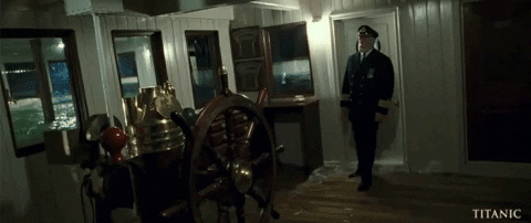 Titanic Sinking Captain Smith Walking On Deck GIF