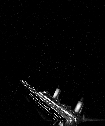 Titanic Sinking In Darkness GIF