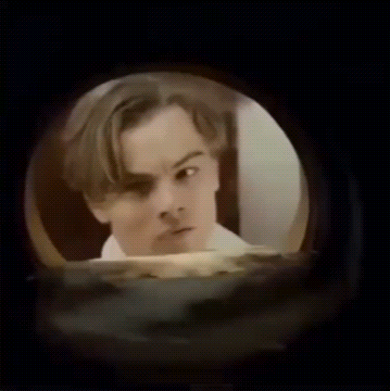 Titanic Sinking Jack And Cat Looking At Window GIF