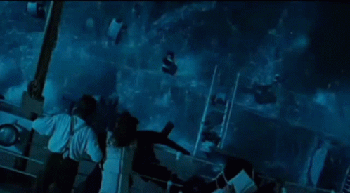 Titanic Sinking Jack And Rose Sinking Down GIF