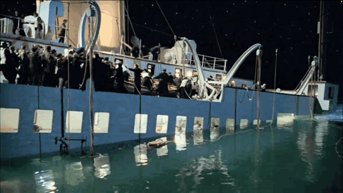 Titanic Sinking People Jumping From The Ship GIF