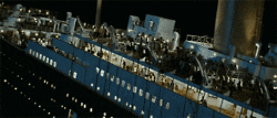 Titanic Sinking People Running On The Ship GIF