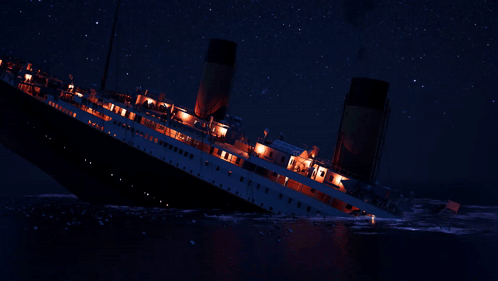 Titanic Sinking Red Lights Blinking GIF