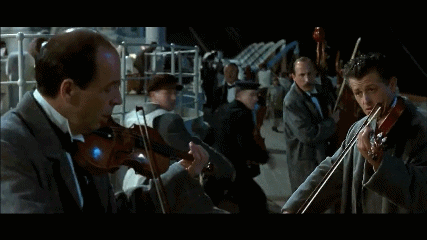 Titanic Sinking String Band Playing GIF