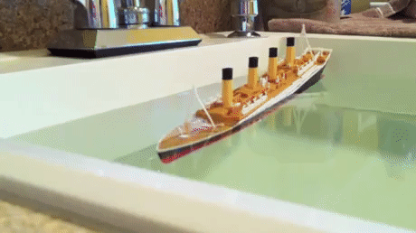 Titanic Sinking Toy Model Sinking GIF