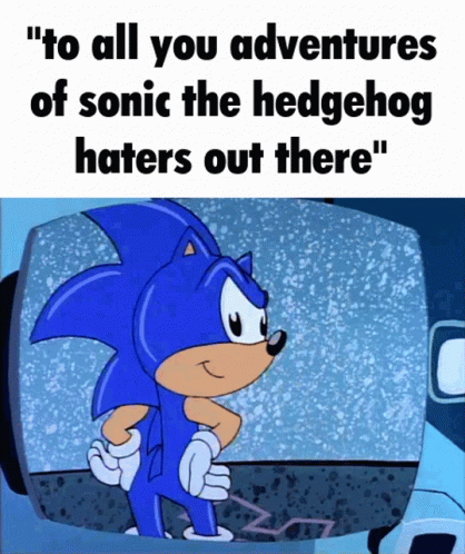 To All Adventure Of Sonic Meme Haters There GIF