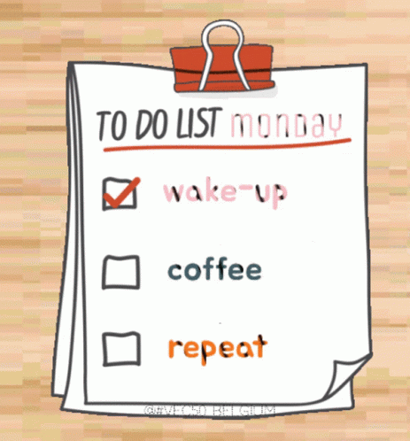 To Do List See You Monday GIF