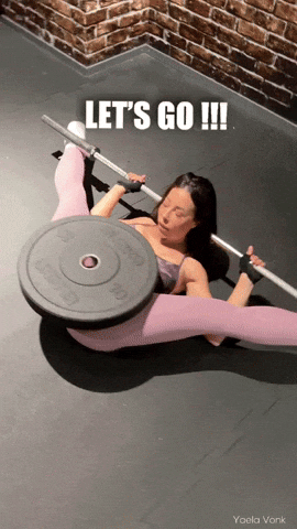 To The Gym Girl Weight Plate Let's Go GIF