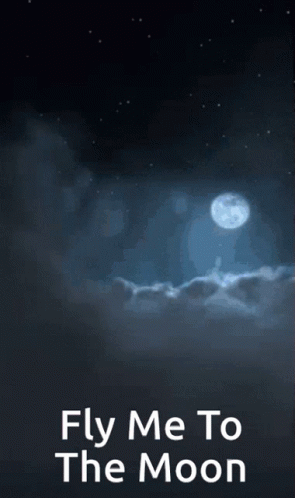 To The Moon Up Sky And The Moon GIF