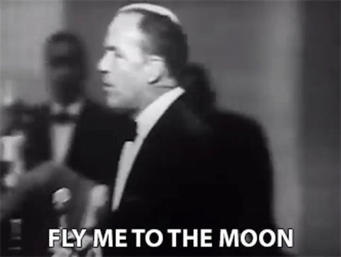 To The Moon Frank Sinatra Singing GIF