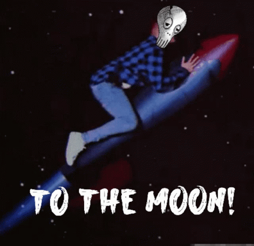 To The Moon Dead Land Cartoon Face GIF