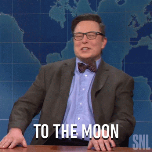 To The Moon Elon Mush Extremely Happy GIF