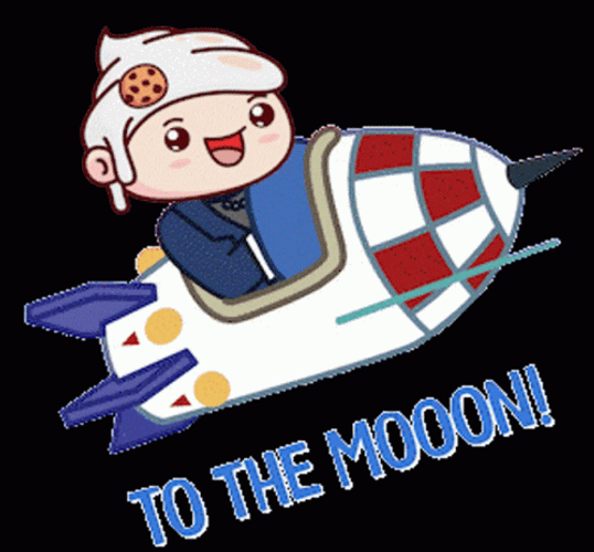 To The Moon Creamies Flying GIF