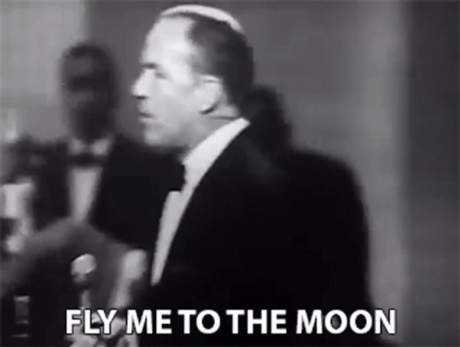 To The Moon Frank Sinatra Singing GIF