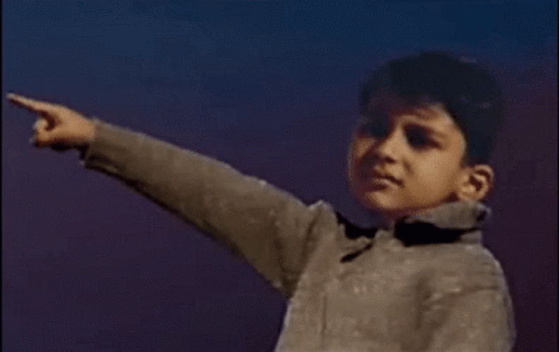 To The Moon Raj Koothrappali Pointing The Moon GIF