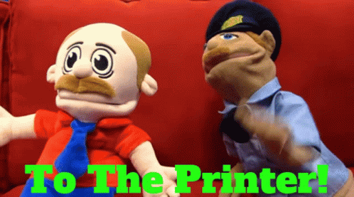 To The Printer Puppets 3d Printing GIF