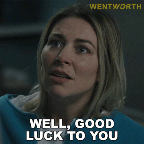 Kate Jenkinson Saying Good Luck To You GIF